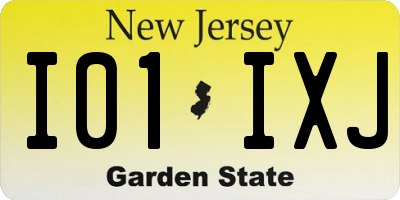 NJ license plate I01IXJ