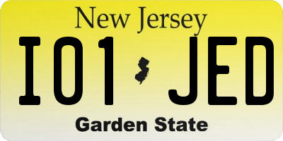 NJ license plate I01JED