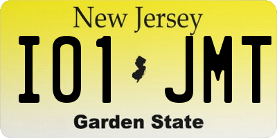 NJ license plate I01JMT
