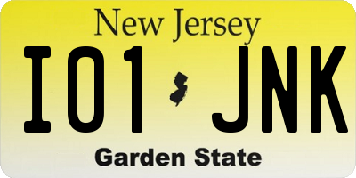 NJ license plate I01JNK