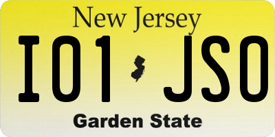 NJ license plate I01JSO