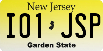 NJ license plate I01JSP