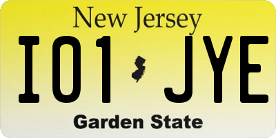 NJ license plate I01JYE