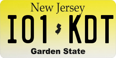 NJ license plate I01KDT