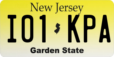 NJ license plate I01KPA