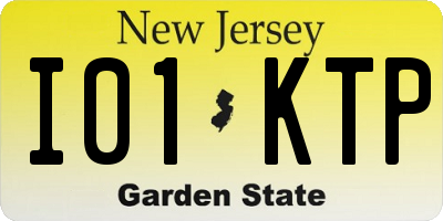 NJ license plate I01KTP