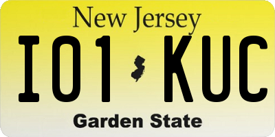 NJ license plate I01KUC