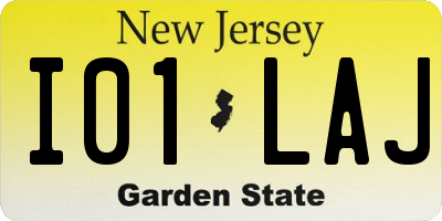 NJ license plate I01LAJ