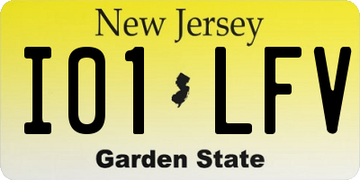 NJ license plate I01LFV