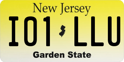 NJ license plate I01LLU