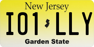 NJ license plate I01LLY