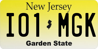 NJ license plate I01MGK