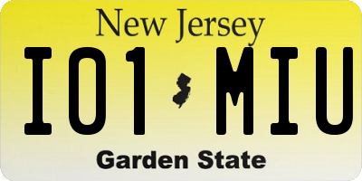 NJ license plate I01MIU