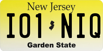 NJ license plate I01NIQ