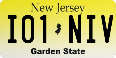 NJ license plate I01NIV
