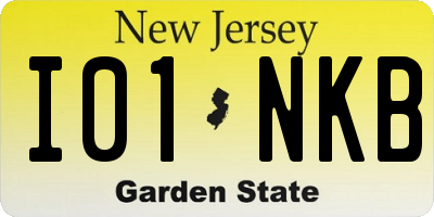 NJ license plate I01NKB