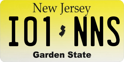 NJ license plate I01NNS
