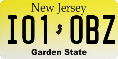 NJ license plate I01OBZ