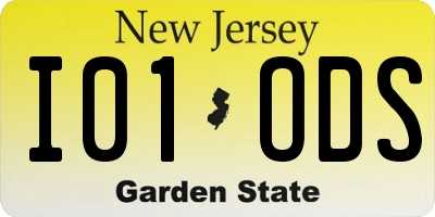 NJ license plate I01ODS