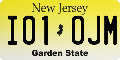 NJ license plate I01OJM