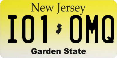NJ license plate I01OMQ