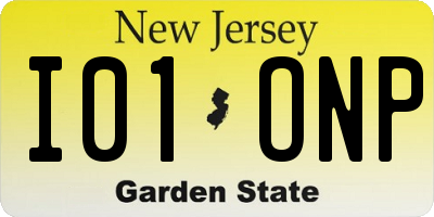NJ license plate I01ONP
