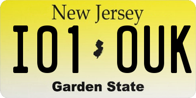 NJ license plate I01OUK