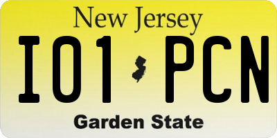 NJ license plate I01PCN