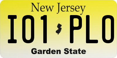 NJ license plate I01PLO