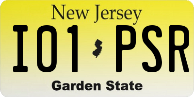 NJ license plate I01PSR