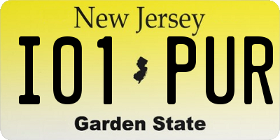 NJ license plate I01PUR