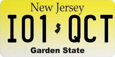 NJ license plate I01QCT