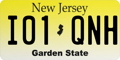 NJ license plate I01QNH