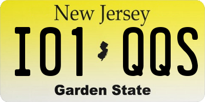 NJ license plate I01QQS