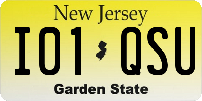 NJ license plate I01QSU