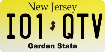 NJ license plate I01QTV