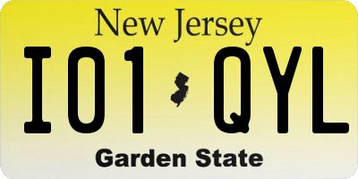 NJ license plate I01QYL