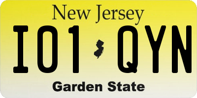NJ license plate I01QYN