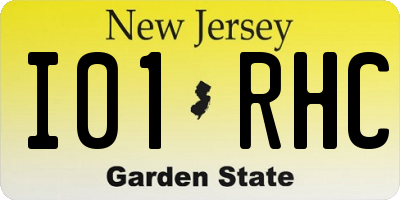 NJ license plate I01RHC