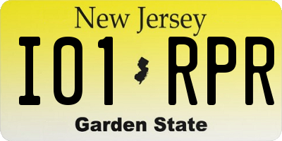 NJ license plate I01RPR