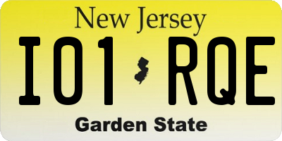 NJ license plate I01RQE