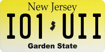 NJ license plate I01UII