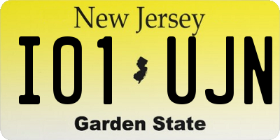 NJ license plate I01UJN