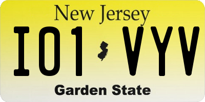 NJ license plate I01VYV