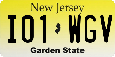 NJ license plate I01WGV