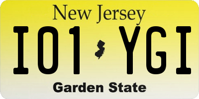 NJ license plate I01YGI