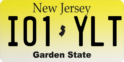 NJ license plate I01YLT