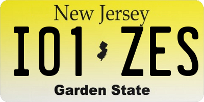 NJ license plate I01ZES