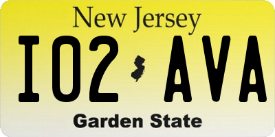 NJ license plate I02AVA