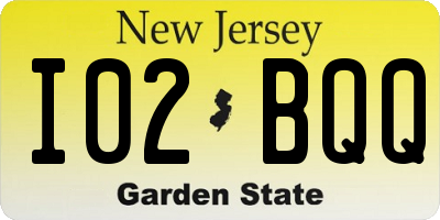 NJ license plate I02BQQ